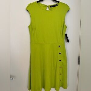 New York & Company Vibrant Green Mini Dress